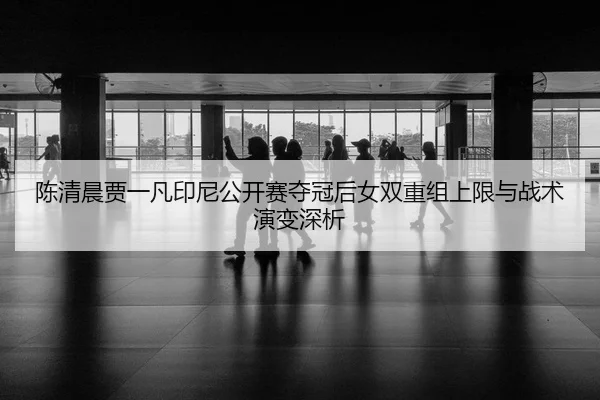 陈清晨贾一凡印尼公开赛夺冠后女双重组上限与战术演变深析